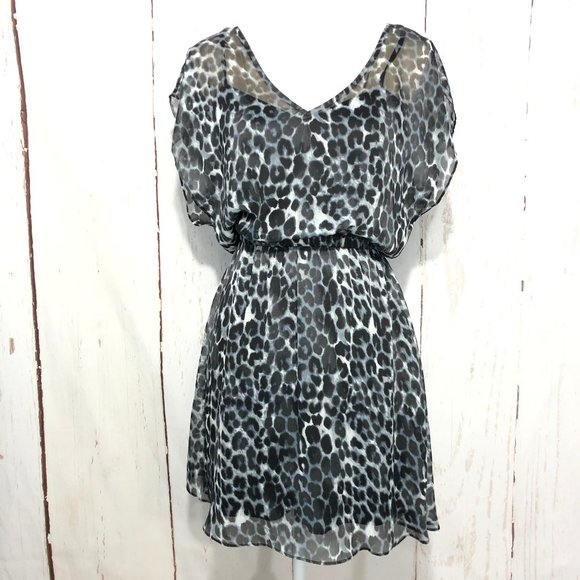 Express Dresses & Skirts - EXPRESS ANIMAL PRINT CHIFFON DRESS SP